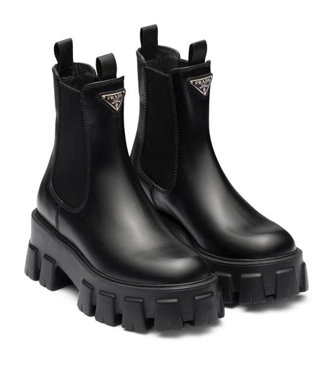 prada ankle boots leather|Prada 55 leather ankle boots.